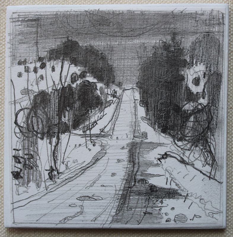 Dusk, Ancient Place Drawing Dusk, Ancient Place by Harry Stooshinoff