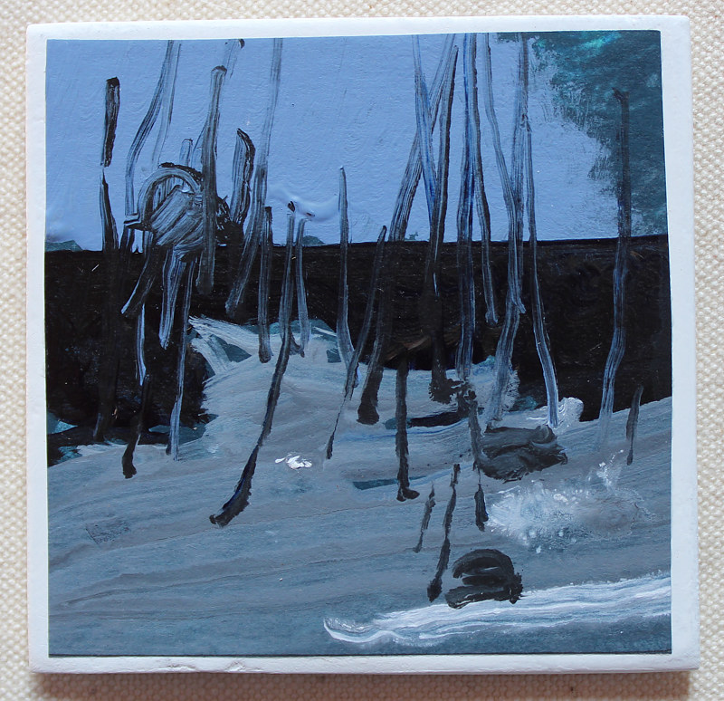 Dark Night Acrylic painting Dark Night by Harry Stooshinoff