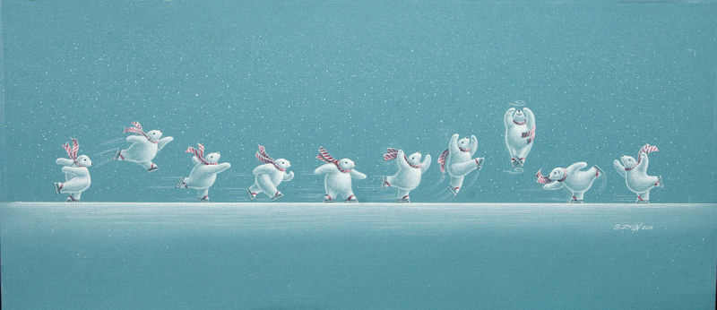 L'il Bear skates Print L'il Bear skates by Sue Ellen Brown