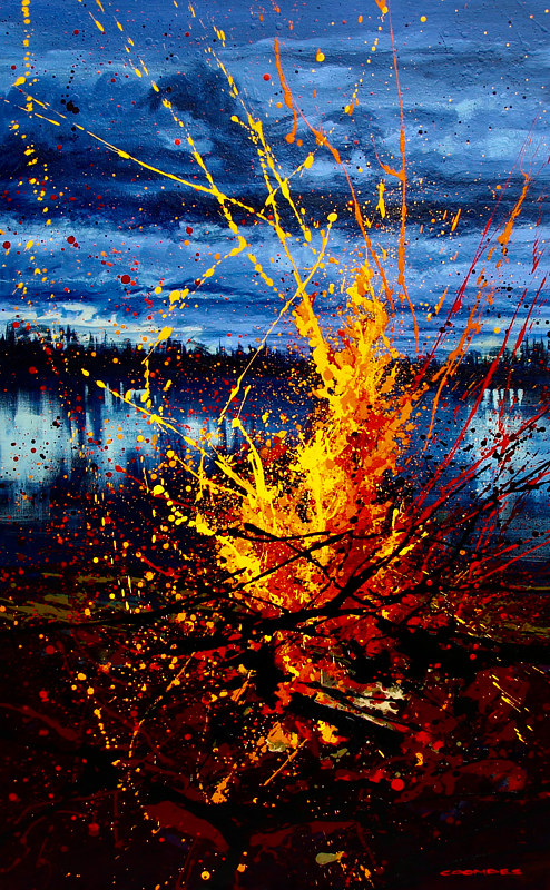 Anatomy of Flame Acrylic painting Anatomy of Flame by Bryan Coombes