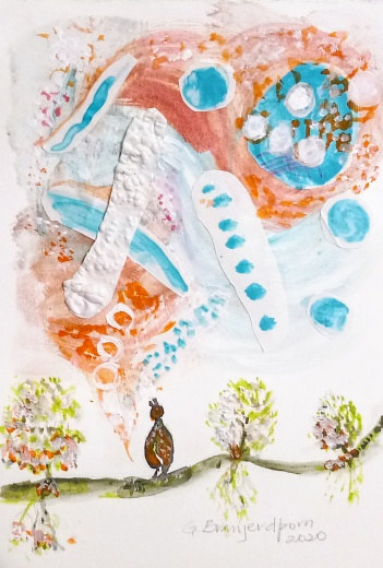 Early Morning Bird Songs Acrylic painting Early Morning Bird Songs by Gwenda Branjerdporn