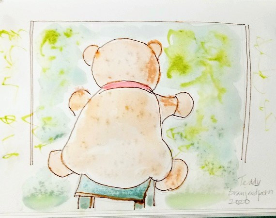 Big Ted, Teddy Painting Big Ted, Teddy by Gwenda Branjerdporn