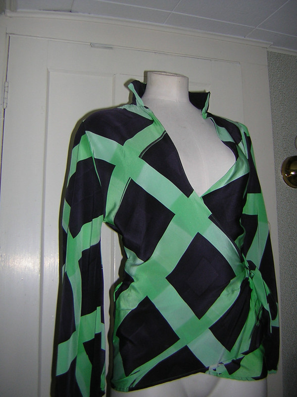 Jade Trellis , ink Ground Wrap Blouse Painting Jade Trellis , ink Ground Wrap Blouse by Michael Shyka