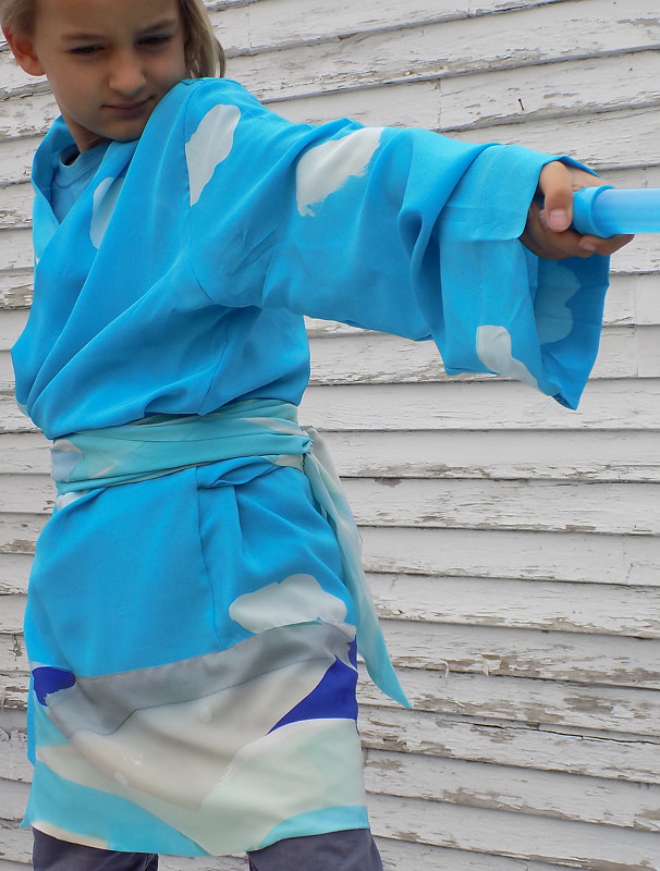 Ice Blue Clouds Sky Blue Ground, Wrap Robe Dress/Top Painting Ice Blue Clouds Sky Blue Ground, Wrap Robe Dress/Top by Michael Shyka