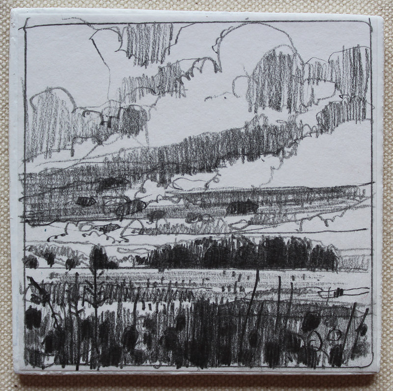 Bean Field, August 25 Drawing Bean Field, August 25 by Harry Stooshinoff