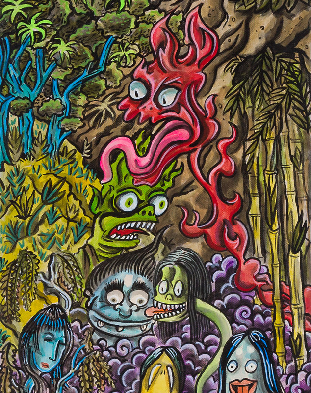 79 Night of the Yokai 2 Painting 79 Night of the Yokai 2 by Kenneth M Ruzic