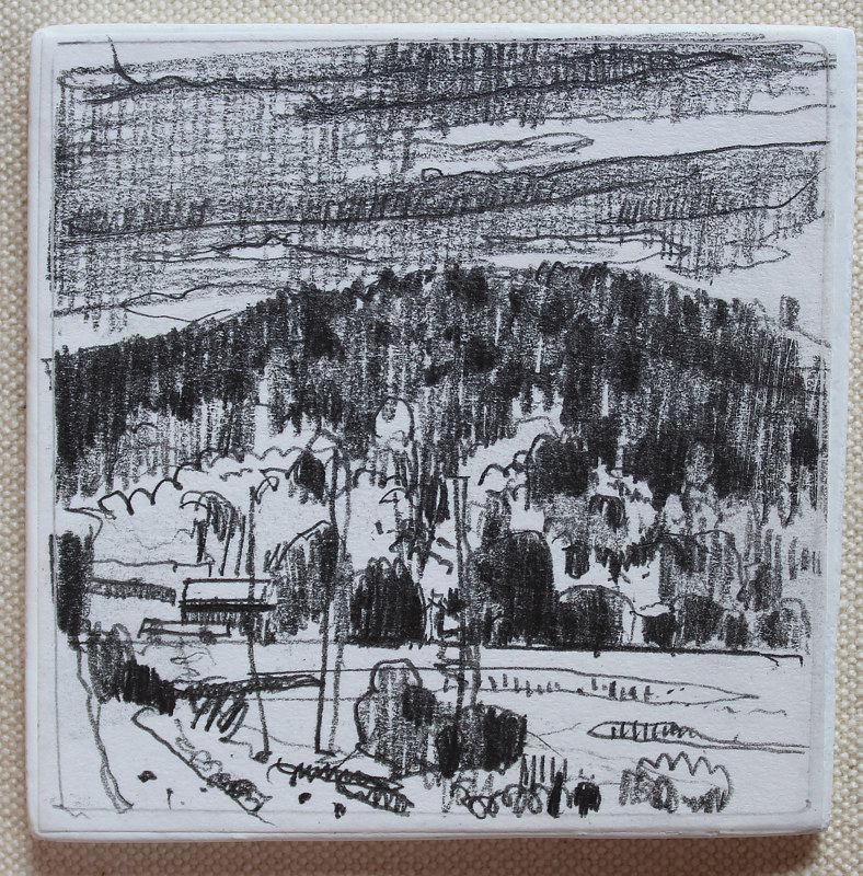 Into Garden Hill Drawing Into Garden Hill by Harry Stooshinoff