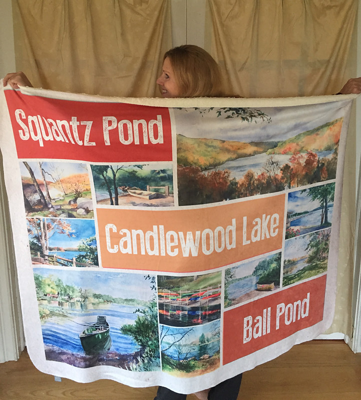 Limited edition New Fairfield 50x60 sherpa blanket Watercolor Limited edition New Fairfield 50x60 sherpa blanket by Elizabeth4361 Medeiros