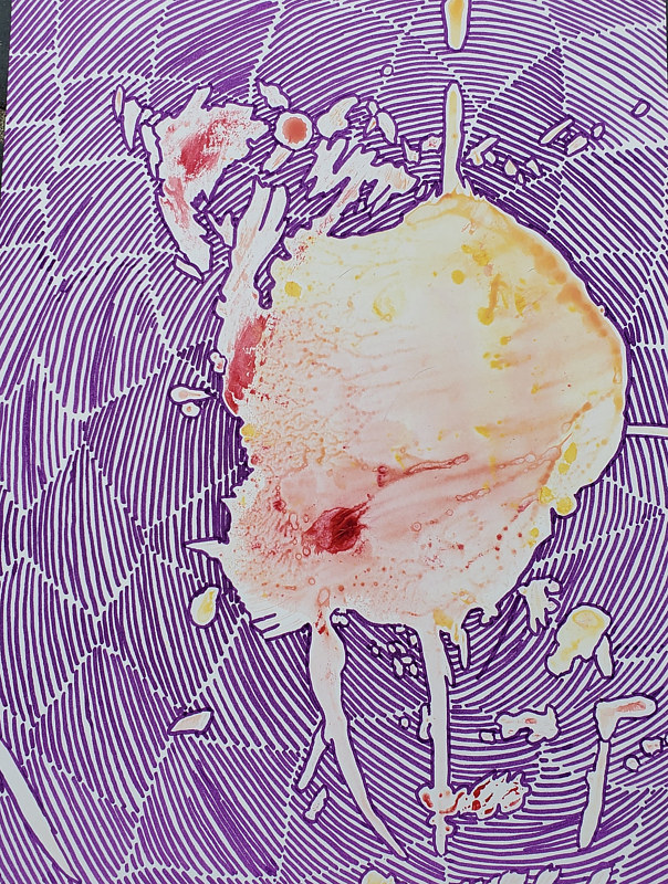 The Current Around Acrylic painting The Current Around by Jacqueline Bell Johnson