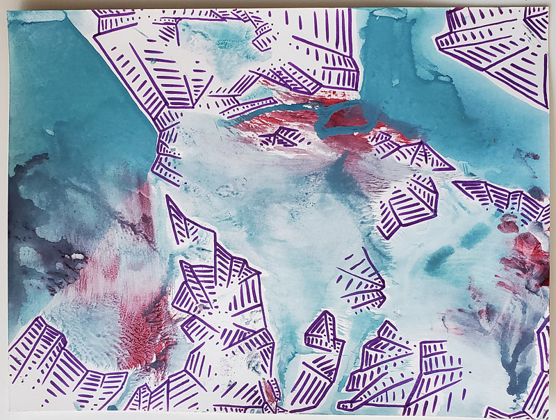 Angular Metrics Acrylic painting Angular Metrics by Jacqueline Bell Johnson