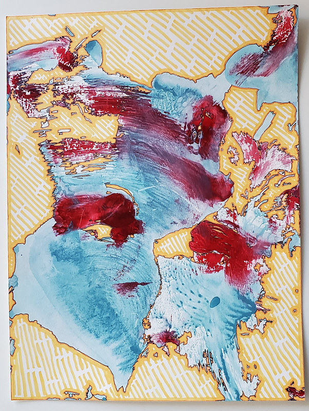 Radiation Fields Acrylic painting Radiation Fields by Jacqueline Bell Johnson