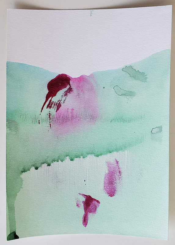 Cavern Acrylic painting Cavern by Jacqueline Bell Johnson