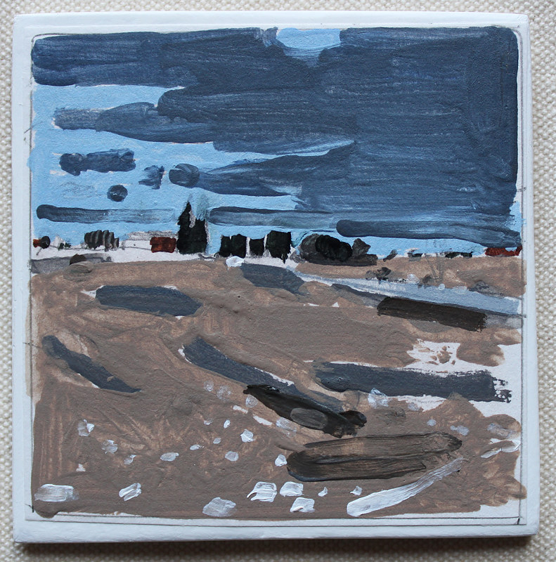Dark Evening Acrylic painting Dark Evening by Harry Stooshinoff
