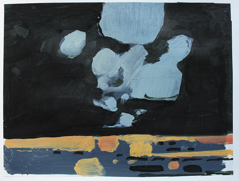 Night Lake Acrylic painting Night Lake by Harry Stooshinoff