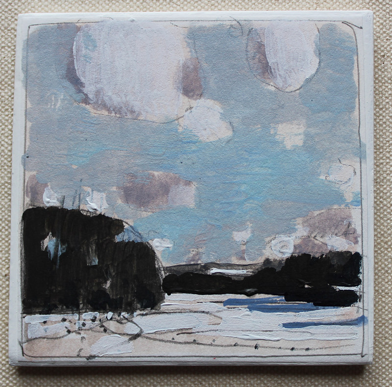 Leaving Kathy's Field Acrylic painting Leaving Kathy's Field by Harry Stooshinoff
