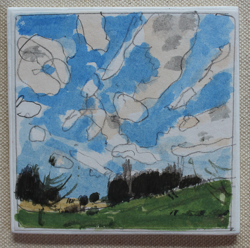 April Sky Over Little Stand Painting April Sky Over Little Stand by Harry Stooshinoff