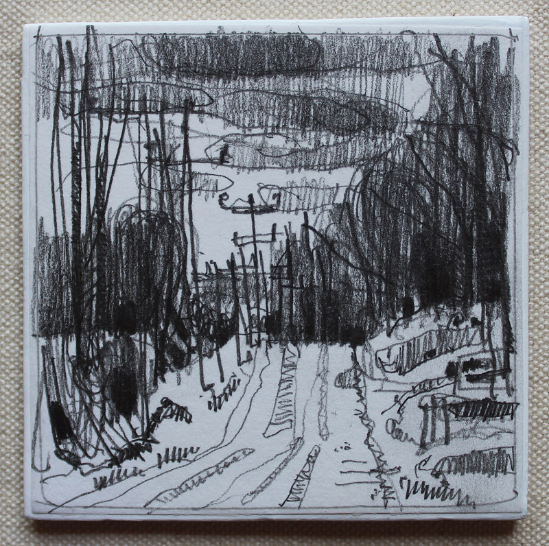 Back Way Drawing Back Way by Harry Stooshinoff