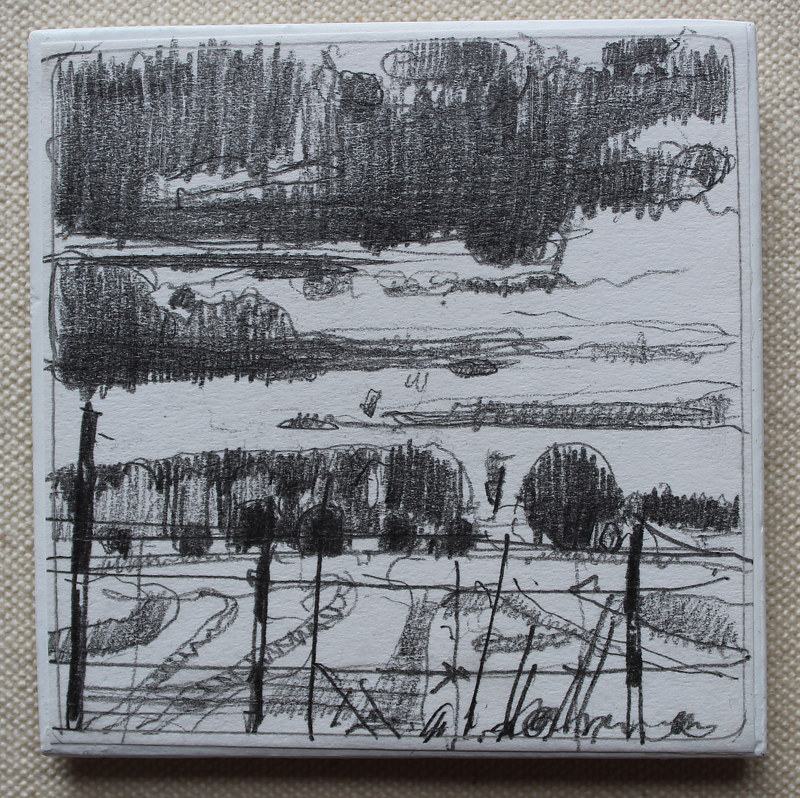 Evening Field, May 6 Drawing Evening Field, May 6 by Harry Stooshinoff