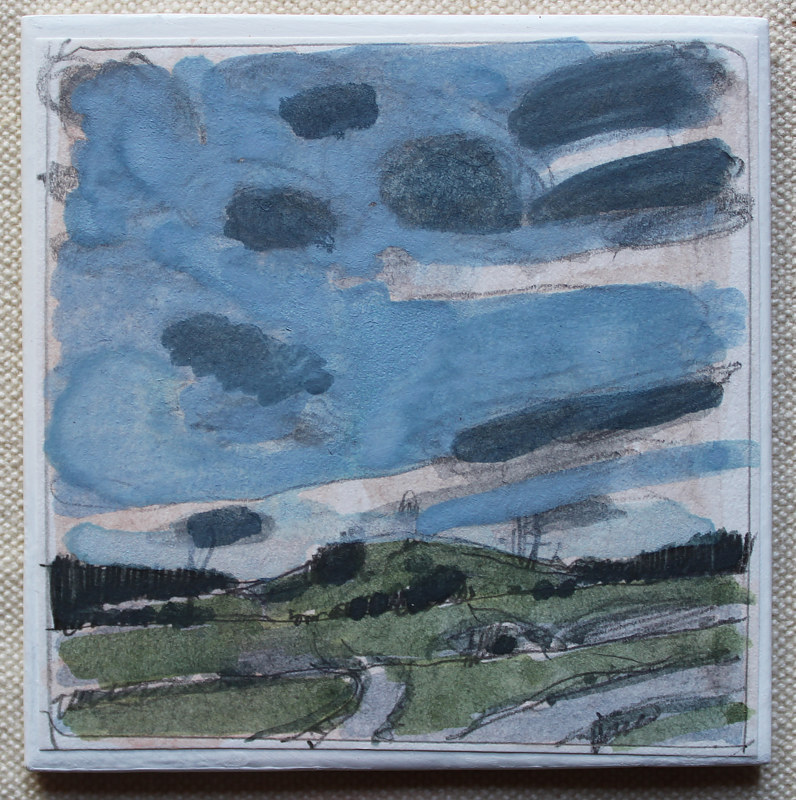 Clouds Over Secret Field Painting Clouds Over Secret Field by Harry Stooshinoff