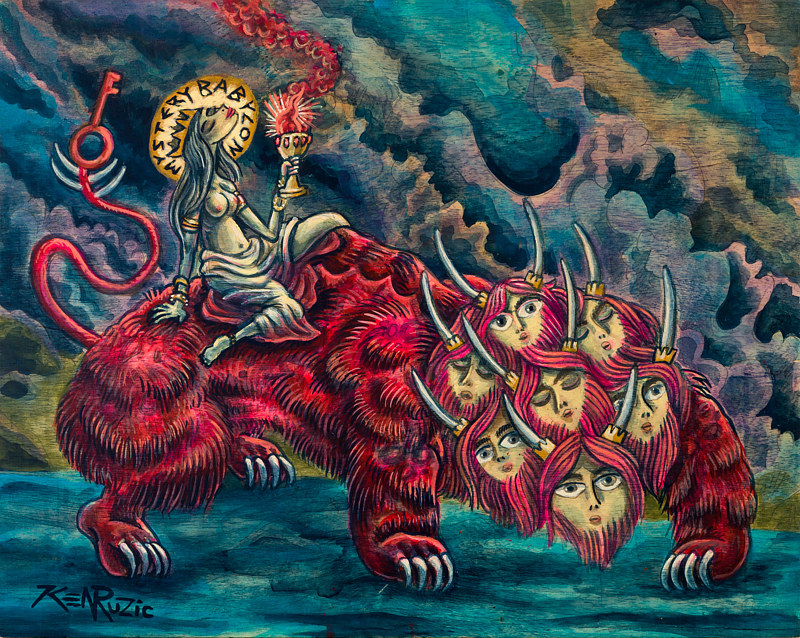 "Mystery Babylon" Acrylic painting "Mystery Babylon" by Kenneth M Ruzic