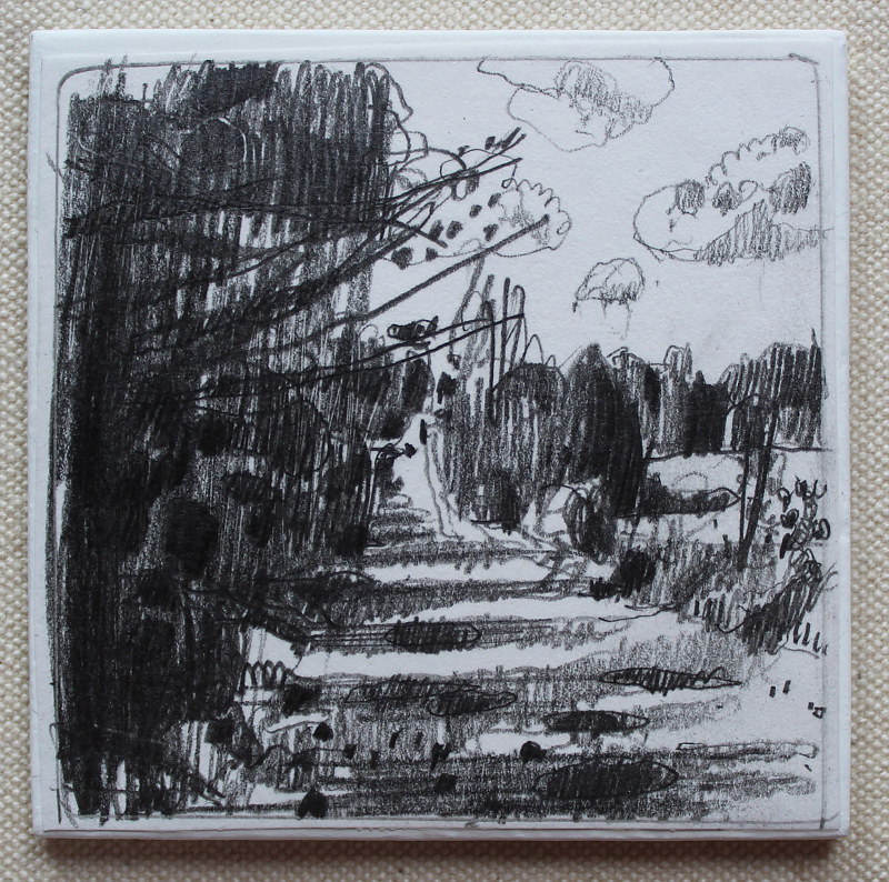Forest Center Road Drawing Forest Center Road by Harry Stooshinoff