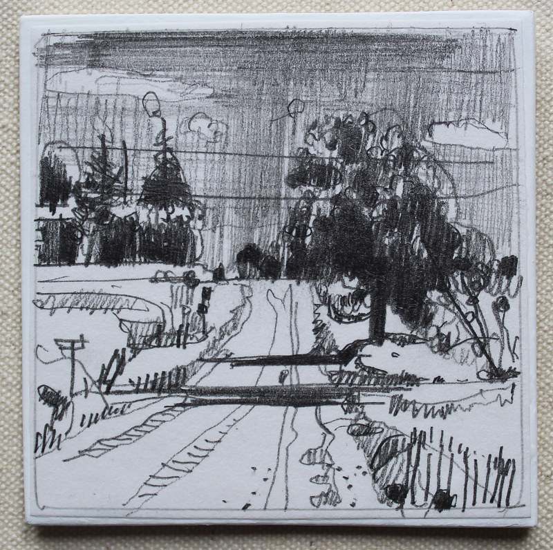 Horse Farm Hill Drawing Horse Farm Hill by Harry Stooshinoff
