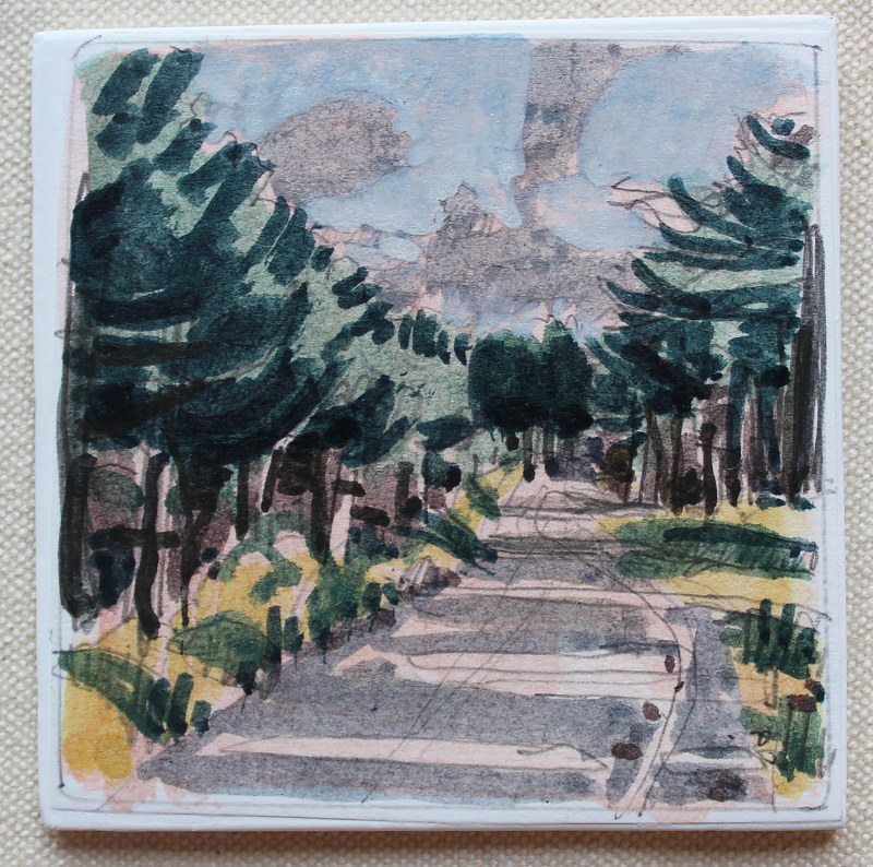 Forest Road Painting Forest Road by Harry Stooshinoff