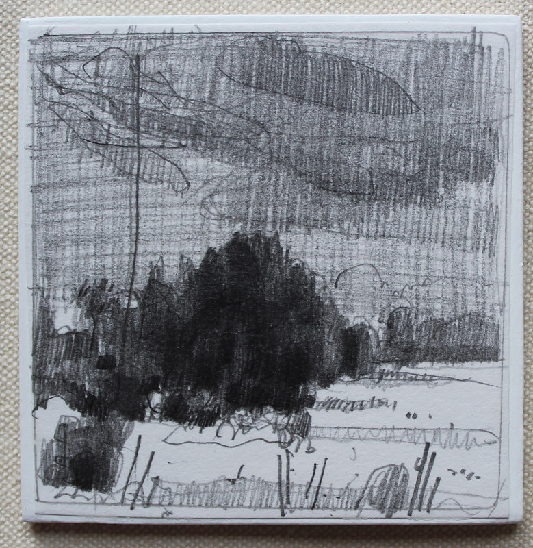Rain at Stopping Place Drawing Rain at Stopping Place by Harry Stooshinoff