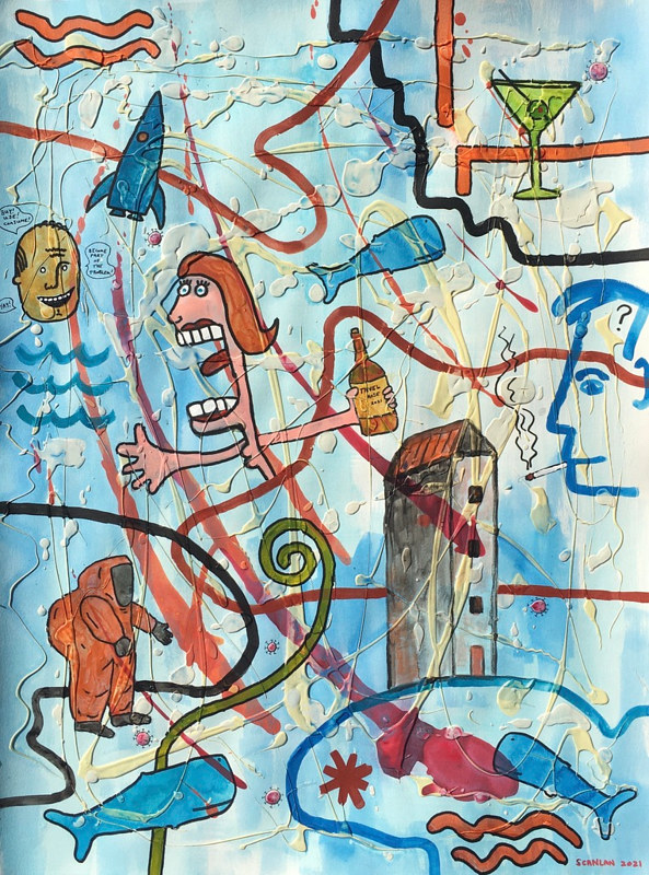 We Will Get Through This Acrylic painting We Will Get Through This by Bernard Scanlan