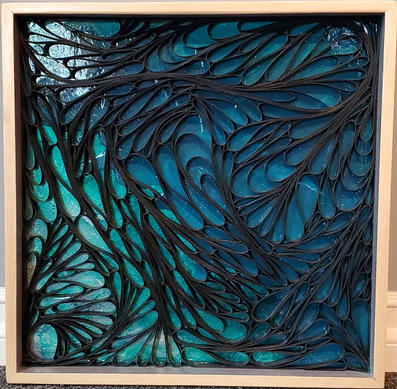 dragon scales 15 Acrylic painting dragon scales 15 by Jacqueline Bell Johnson