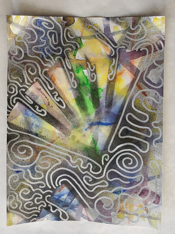 Energetic Rays no1 Acrylic painting Energetic Rays no1 by Jacqueline Bell Johnson