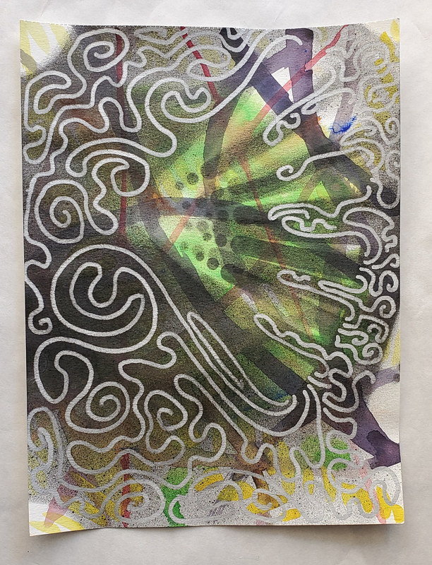 Energetic Rays no2 Acrylic painting Energetic Rays no2 by Jacqueline Bell Johnson