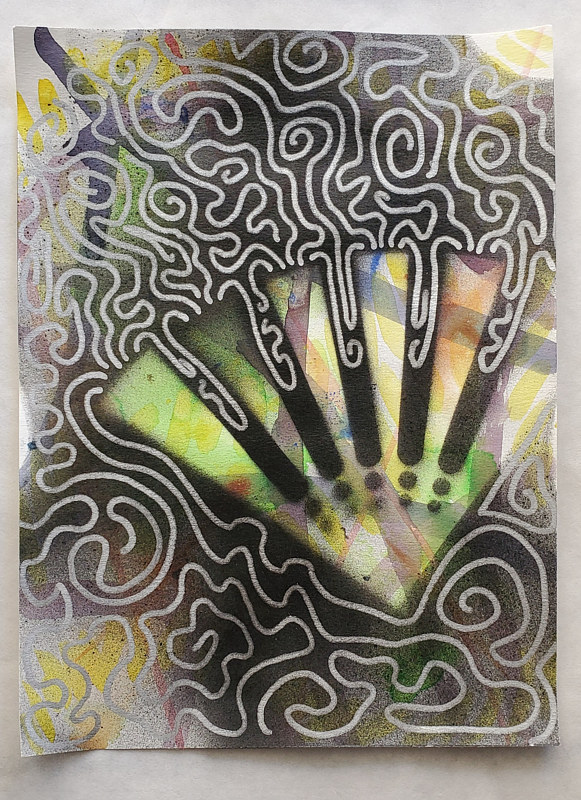 Energetic Rays no4 Acrylic painting Energetic Rays no4 by Jacqueline Bell Johnson