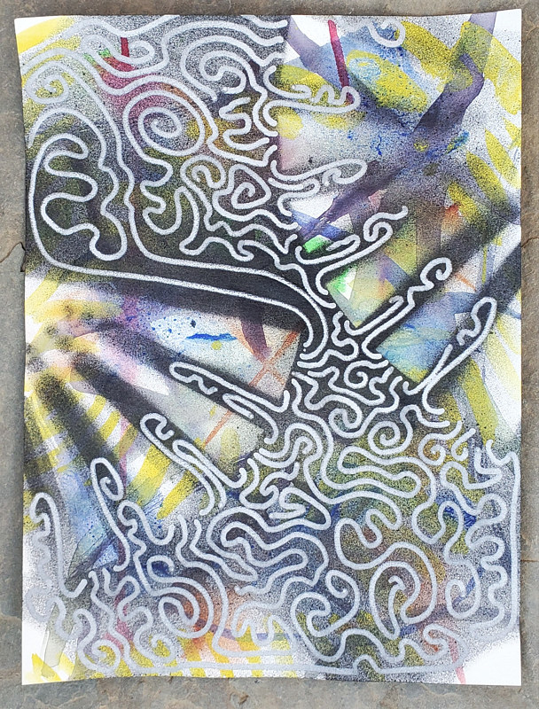 Energetic Rays No5 Acrylic painting Energetic Rays No5 by Jacqueline Bell Johnson