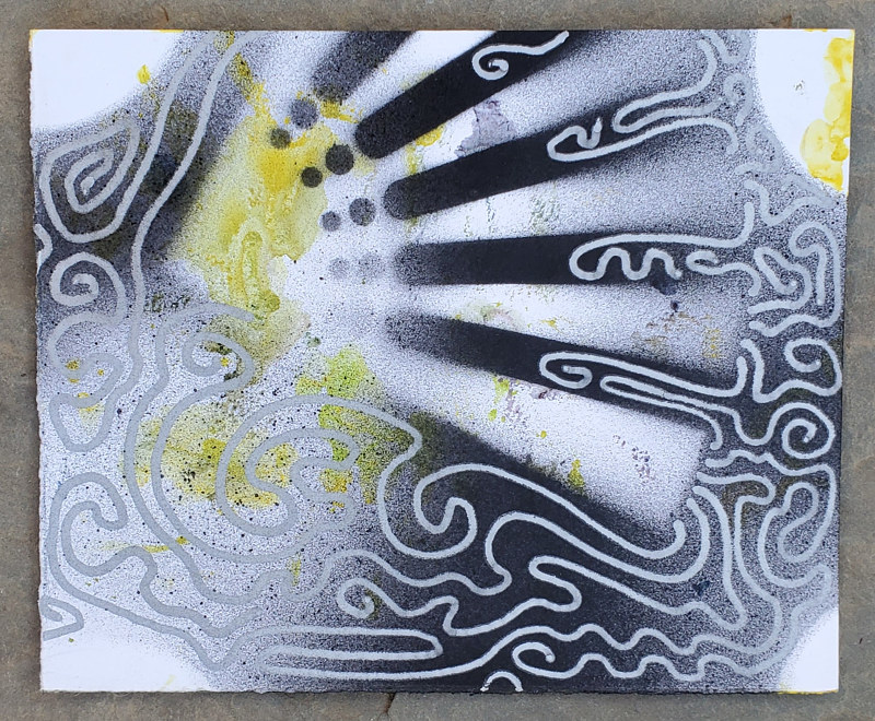Energetic Rays No9 Acrylic painting Energetic Rays No9 by Jacqueline Bell Johnson