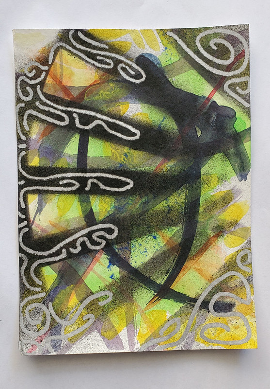 Energetic Rays no11 Acrylic painting Energetic Rays no11 by Jacqueline Bell Johnson