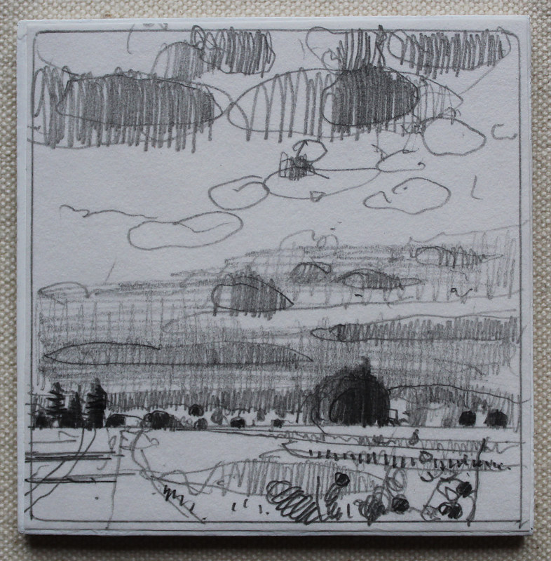 Homestead from Mosquito Line Drawing Homestead from Mosquito Line by Harry Stooshinoff