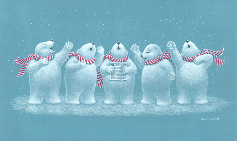 Five Bearitones Print Five Bearitones by Sue Ellen Brown