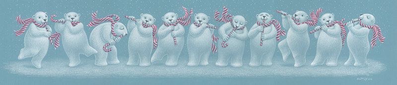 Eleven Bears a-Piping Print Eleven Bears a-Piping by Sue Ellen Brown