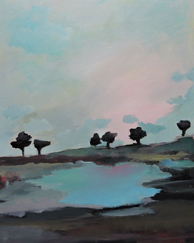 7.-Was $350, "Pink makes the Mood". Acrylic painting 7.-Was $350, "Pink makes the Mood". by Svetlana Barker