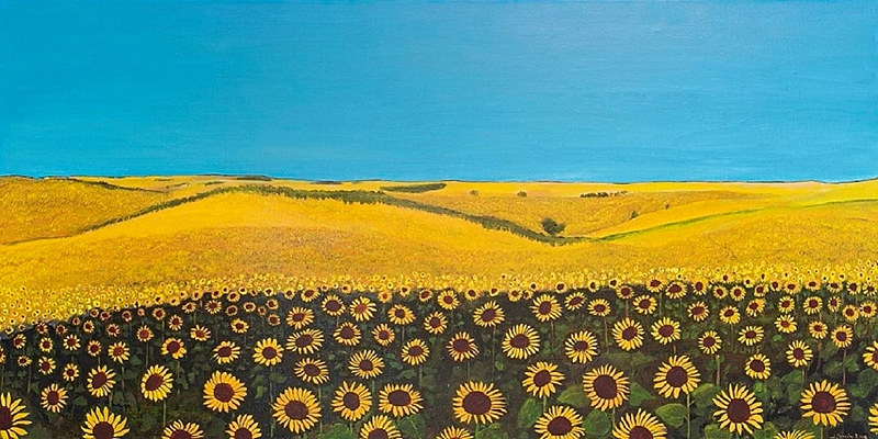 Field of Glory Acrylic painting Field of Glory by Denise Gracias