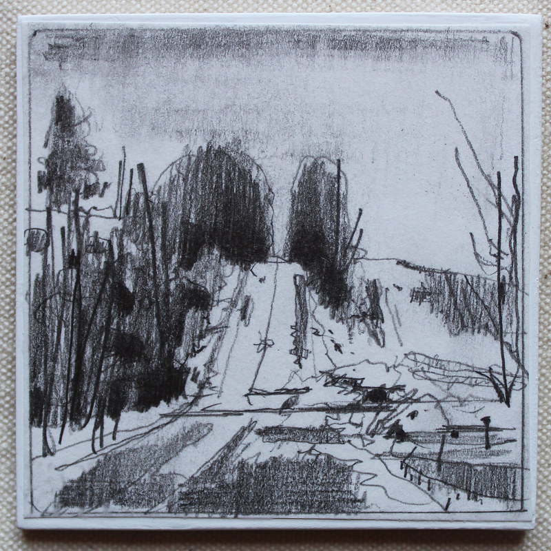Lake Bound, February 23 Drawing Lake Bound, February 23 by Harry Stooshinoff