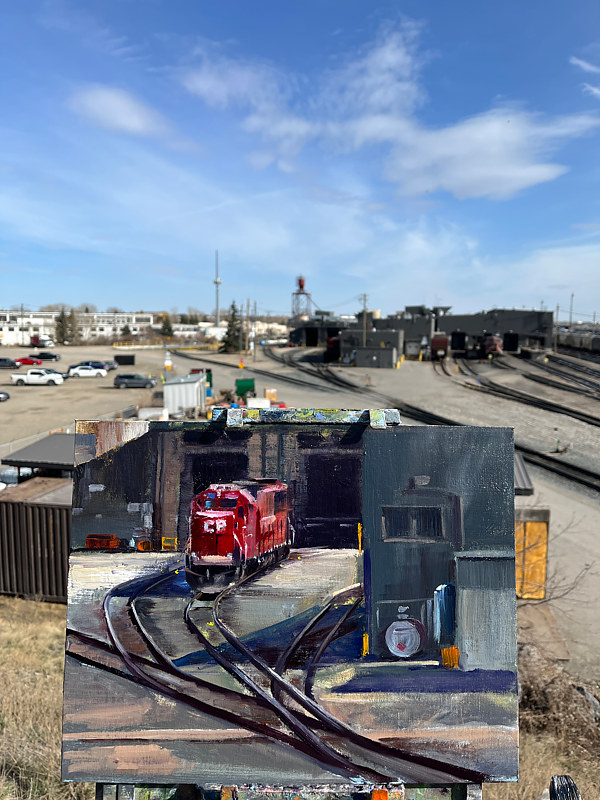 "Alyth Train Yard 2" Oil painting "Alyth Train Yard 2" by James Lutzko
