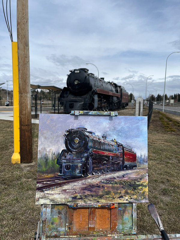 "Engine 5931" Oil painting "Engine 5931" by James Lutzko