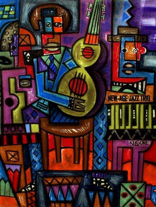 Return to: RENAISSANCE OF HARLEM Drawing NEW-AGE JAZZ TRIO by Michael Kilgore