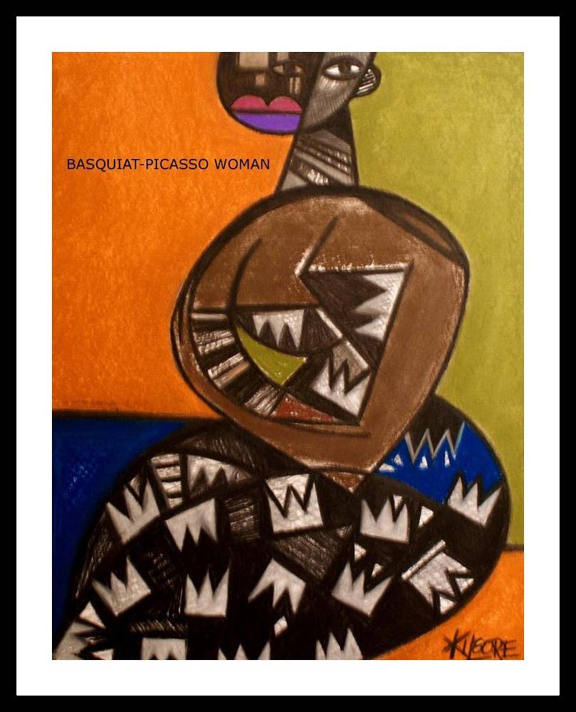 Return to: Surrealim/Cubism in the (Abstract) - selected works BASQUIAT-PICASSO WOMAN (2011) by Michael Kilgore