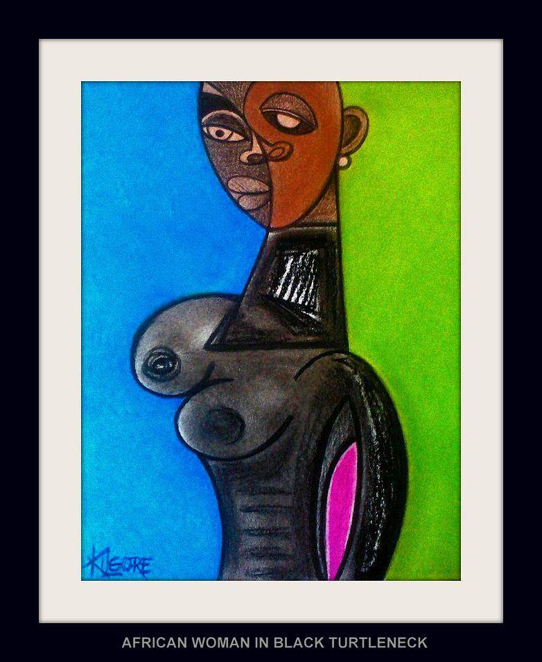 Return to: Surrealim/Cubism in the (Abstract) - selected works WOMAN IN BLACK TURTLENECK - 2011 by Michael Kilgore