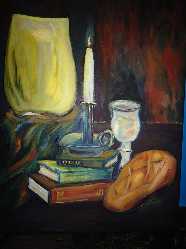 Into this dark and confusing world came The Light (in honor of the ordination of Fr. Peter Tremblay) Oil painting Into this dark and confusing world came The Light (in honor of the ordination of Fr. Peter Tremblay) by Michelle Marcotte