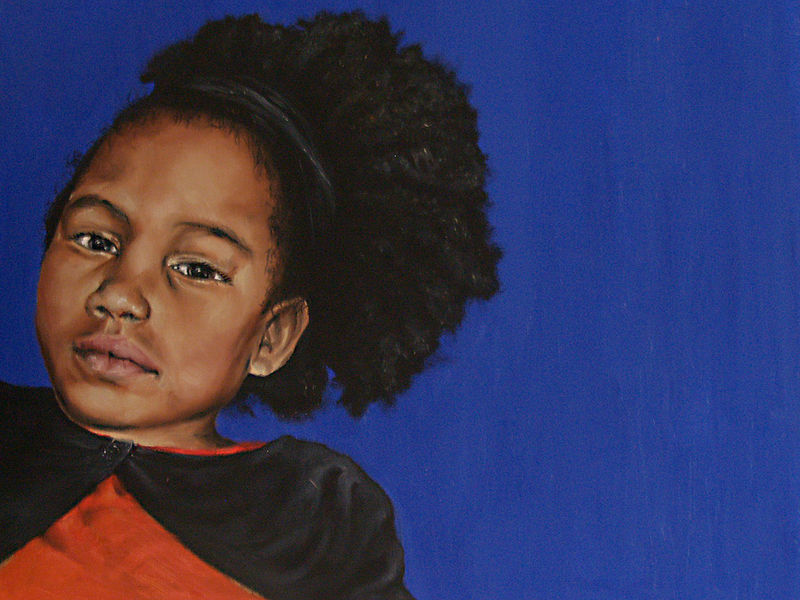 Maisie - A Portrait study Oil painting Maisie - A Portrait study by Richard Mountford