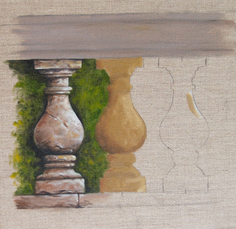 Study of Stonework Oil painting Study of Stonework by Richard Mountford